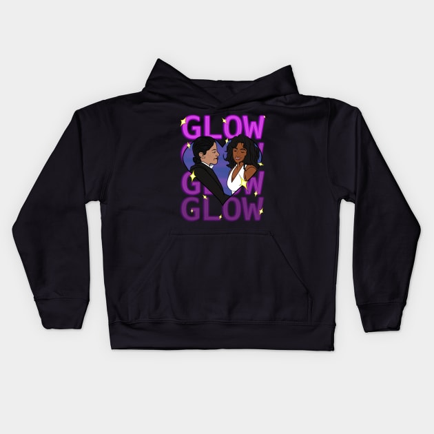 Arthie and Yolanda - Glow Kids Hoodie by Daburninator22